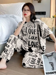 Sr-Drop Shoulder Pj Suit - Biege