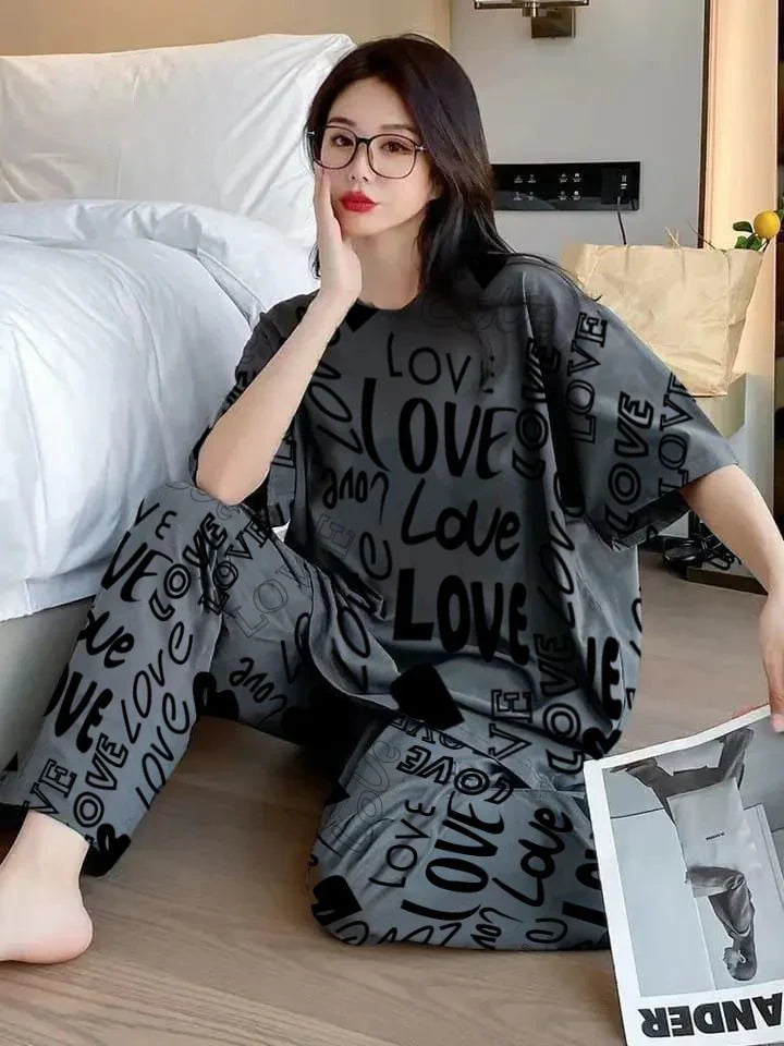 Sr-Drop Shoulder Pj Suit - Grey