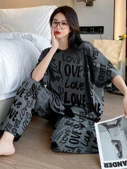 Sr-Drop Shoulder Pj Suit - Grey