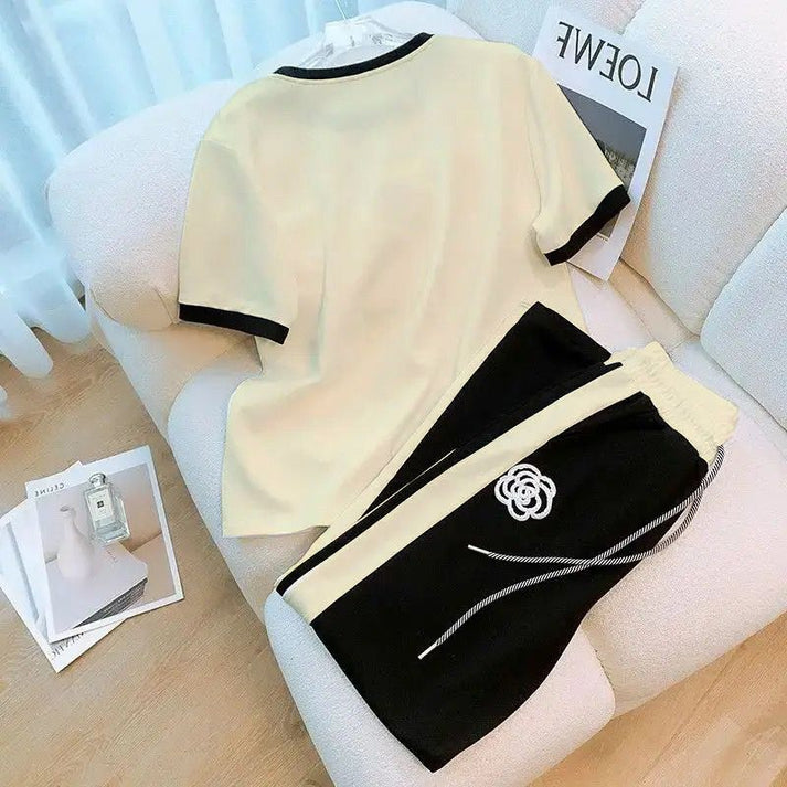 Flower Printed Tracksuit - White