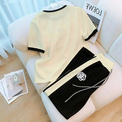 Flower Printed Tracksuit - White