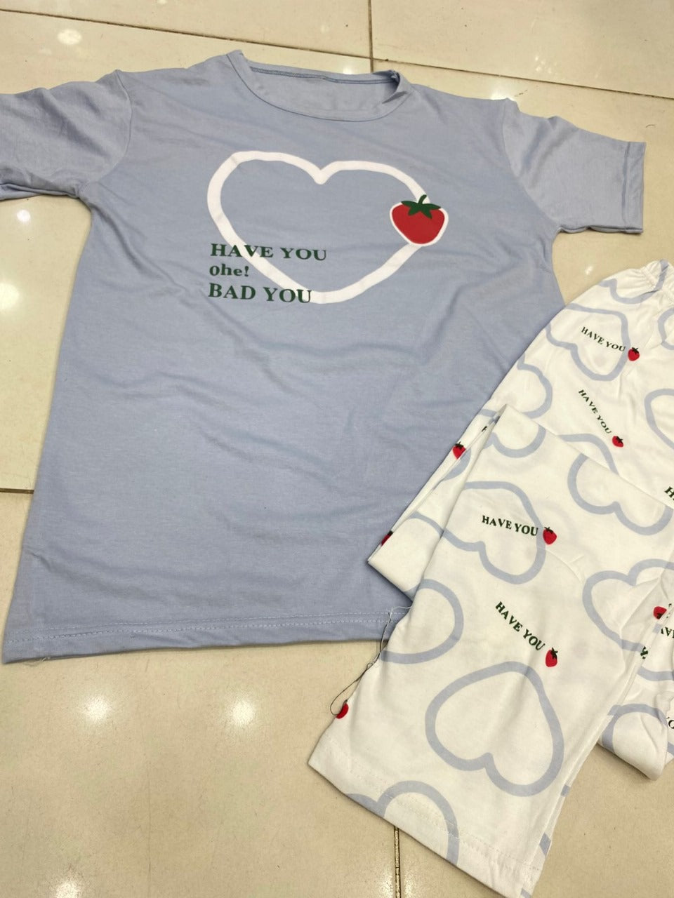 Strawbery Heart Skyblue - P11