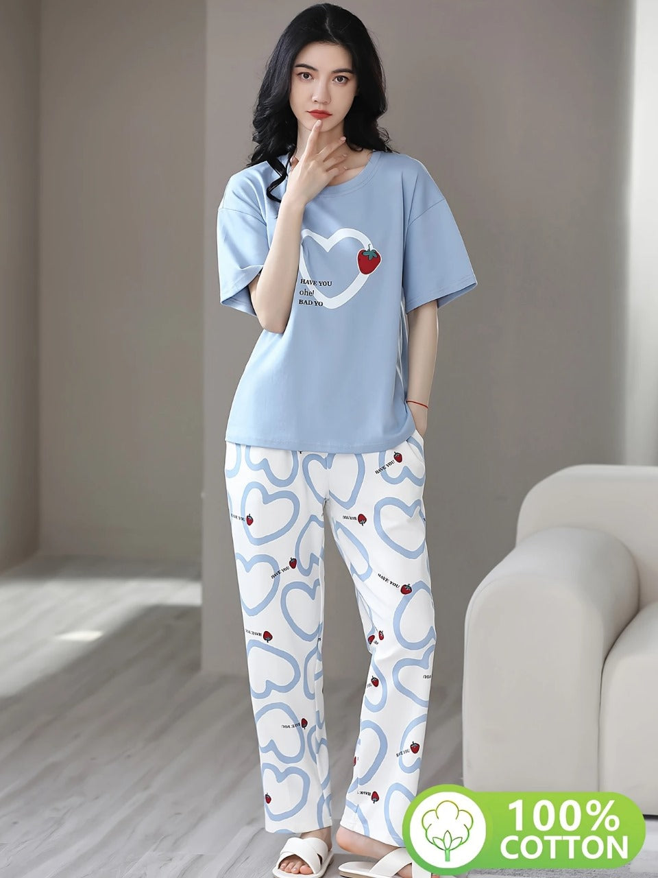 Strawbery Heart Skyblue - P11