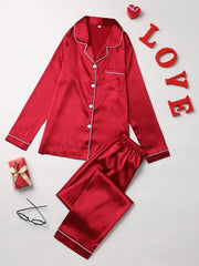 PJ SET- Silk Red