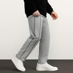 Side Stripe Wide Leg Trouser - Grey